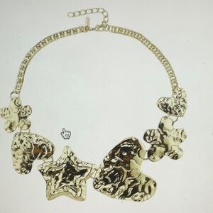Allegra Hearts Collection Gold Statement Necklace from 12th Tribe